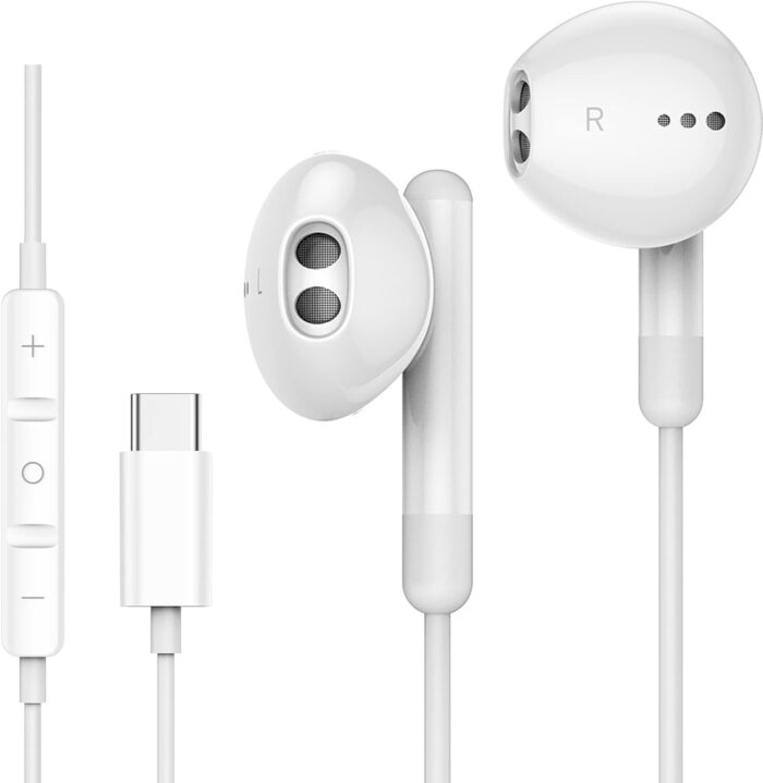 USB C Headphones for iPhone 16 15 Pro Max Plus iPad Pro USB C Earphones with Microphone Volume Control USB C Wired Earbuds USB Type C Earphone for Google Pixel 8 7 6A 5 Samsung S24 S23 S22 S21 S20 A55 - Image 9