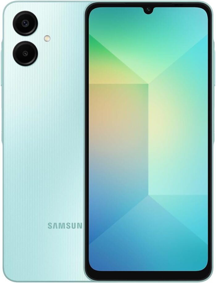 SAMSUNG Galaxy A06 4G LTE (64GB + 4GB) Latin Version SM-A065M/DS Factory Unlocked 6.7" Dual Sim 50MP Dual Cam (Case Bundle) - (Light Green)