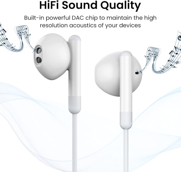 USB C Headphones for iPhone 16 15 Pro Max Plus iPad Pro USB C Earphones with Microphone Volume Control USB C Wired Earbuds USB Type C Earphone for Google Pixel 8 7 6A 5 Samsung S24 S23 S22 S21 S20 A55 - Image 7