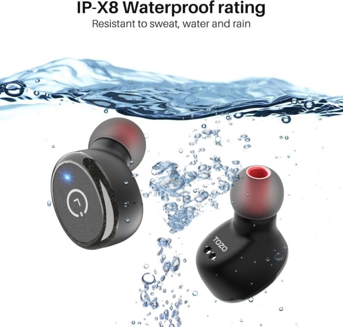 TOZO T10 (Classic Edition) Bluetooth 5.3 Wireless Earbuds with Wireless Charging Case IPX8 Waterproof Stereo Headphones in Ear Built in Mic Headset Premium Sound with Deep Bass, 32 Preset EQs via APP - Image 6