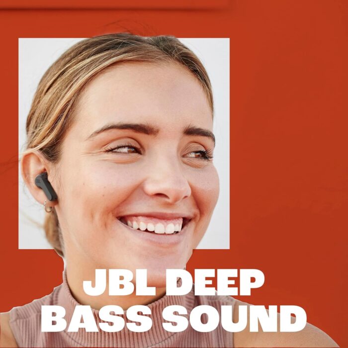 JBL Vibe Beam - True Wireless JBL Deep Bass Sound Earbuds, Bluetooth 5.2, Water & Dust Resistant, Hands-free call with VoiceAware, Up to 32 hours of battery life (Black) - Image 5