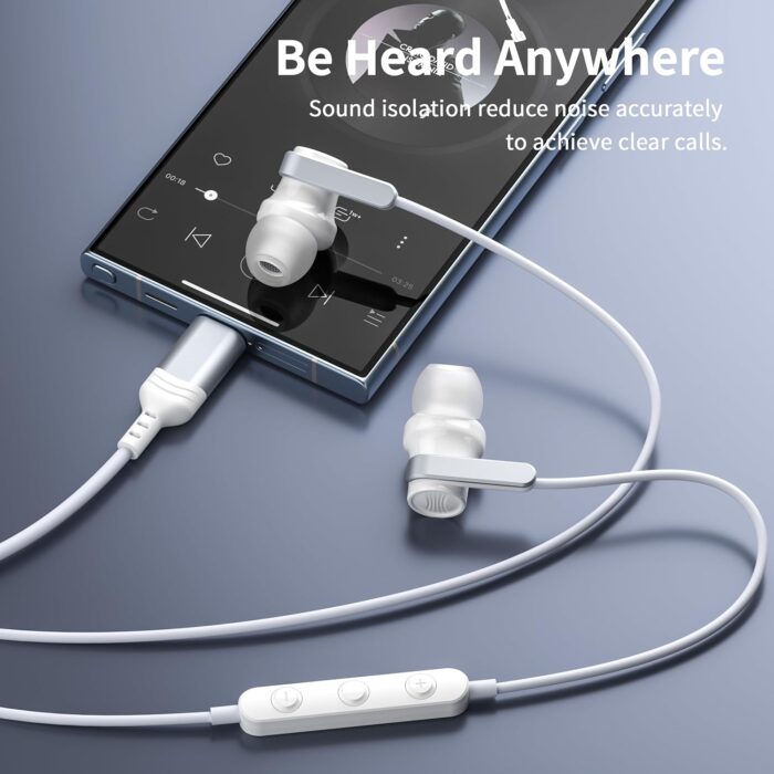 USB C Headphones for iPad Pro iPhone 16 15 Pro Plus, USB Type C Earphones HiFi Stereo USB C Wired Earbuds Microphone Volume Control for Samsung S24 Ultra S23 S22 Note20 A55 Pixel 9 8 7 6 6a - Image 3