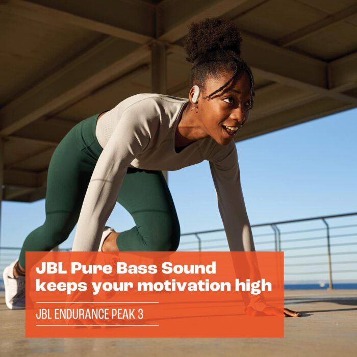 JBL Endurance Peak 3 - Dust and Water Proof (IP68) True Wireless Active Earbuds, Pure Bass Sound, Up to 50 Total Hours of Playback with Speed Charge, Ambient Aware & Talk Thru (Black) - Image 5