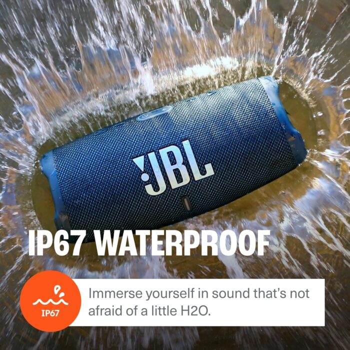 JBL CHARGE 5 - Portable Waterproof (IP67) Bluetooth Speaker with Powerbank USB Charge out, 20 hours playtime, JBL Partyboost (Black) - Image 7