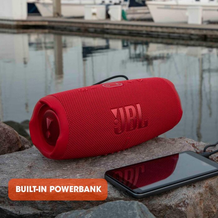 JBL CHARGE 5 - Portable Waterproof (IP67) Bluetooth Speaker with Powerbank USB Charge out, 20 hours playtime, JBL Partyboost (Black) - Image 2